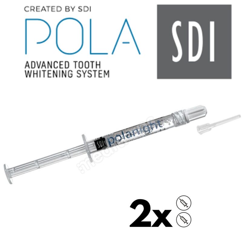 PolaNight 16% CP teeth whitening x2
